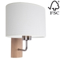 Wall lamp MERCEDES 1xE27/25W/230V white/oak – FSC certified