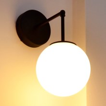 Wall lamp MOON 1xE27/15W/230V black