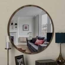 Wall mirror GLOB d. 59 cm brown