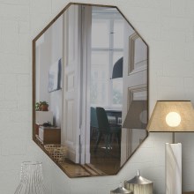 Wall mirror LOST 70x45 cm brown