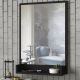 Wall mirror with a shelf COSTA 75x45 cm black