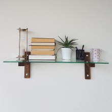 Wall shelf 85x25 cm pine/clear