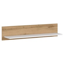 Wall shelf DAMINO 21x100 cm oak wotan/white
