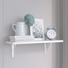 Wall shelf RETRO 14x60 cm white