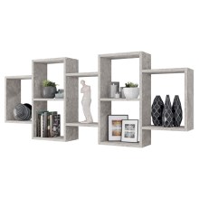 Wall shelf TRIO 65x161 cm grey