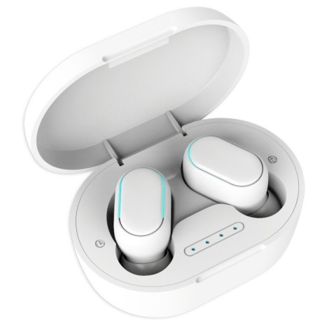 Waterproof wireless earphones Bluetooth white