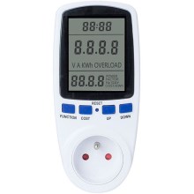 Wattmeter and electricity consumption meter 3600W/230V
