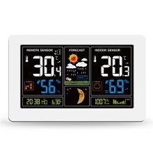 Weather station with LCD screen USB charging white