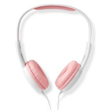 Wired headphones pink / white
