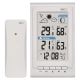 Wireless weather station with an alarm clock 2xAAA white