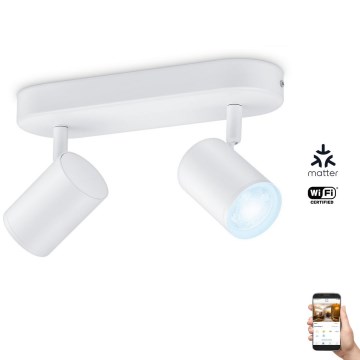 WiZ - LED Dimmable spotlight IMAGEO 2xGU10/4,9W/230V 2700-6500K Wi-Fi CRI 90 white