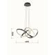 Wofi 6134-105L - LED Dimmable chandelier on a string INDIGO LED/50W/230V black chrome
