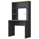 Work table with a shelf RANI 90x155,6 cm anthracite/brown