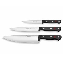 Wüsthof - Set of kitchen knives GOURMET 3 pcs black