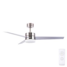 Zambelis 19134 - LED Ceiling fan LED/15W/230V 3000/4000/6000K chrome + remote control