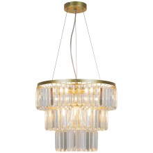Zuma Line - Crystal chandelier on a string 4xE14/40W/230V gold